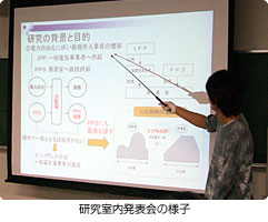 研究室内発表会の様子