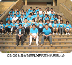 OB・OGも集まる恒例の研究室対抗駅伝大会